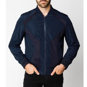 X RAY Lightly Insulated Full-Zip Nylon Jacket water resistant SZ M black